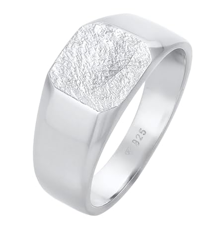 Kuzzoi Siegelring Herrenring matt in 925 Sterling Silber Klassischer Herren Silberring massiv (11 mm) Ring für Männer Ringgröße 64 von Kuzzoi