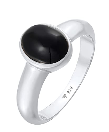 Kuzzoi Siegelring Herrenring mit Onyx Stein Schwarz, 925 Sterling Silber poliert, massiver Silberring mit Edelstein, Klassischer Ring für Männer, Ringgröße 64, 0611260221_64 von Kuzzoi