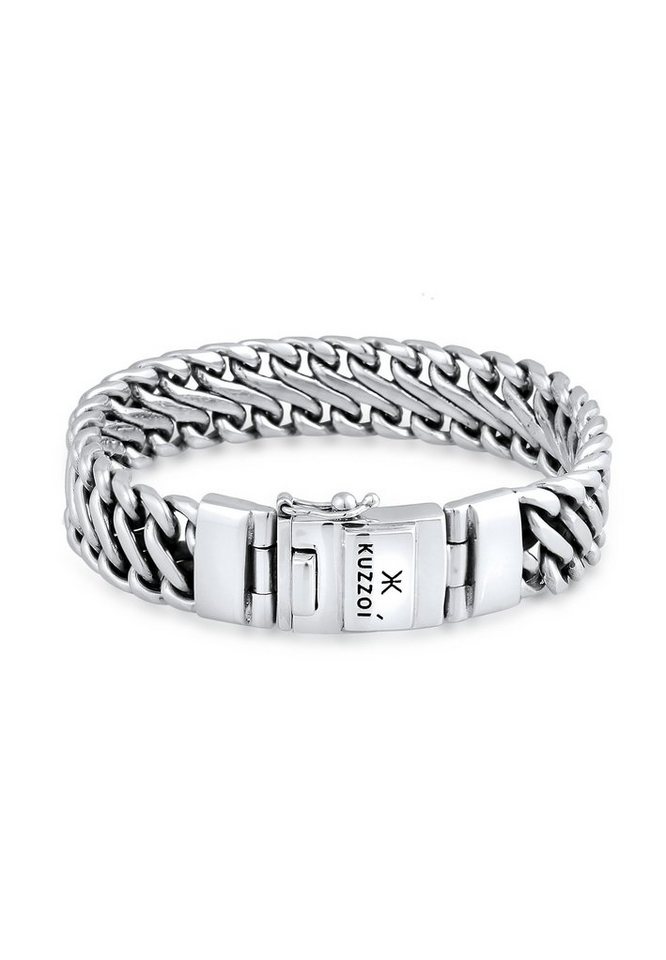 Kuzzoi Silberarmband Herren Panzer Glieder Trend Fein 925 Silber von Kuzzoi