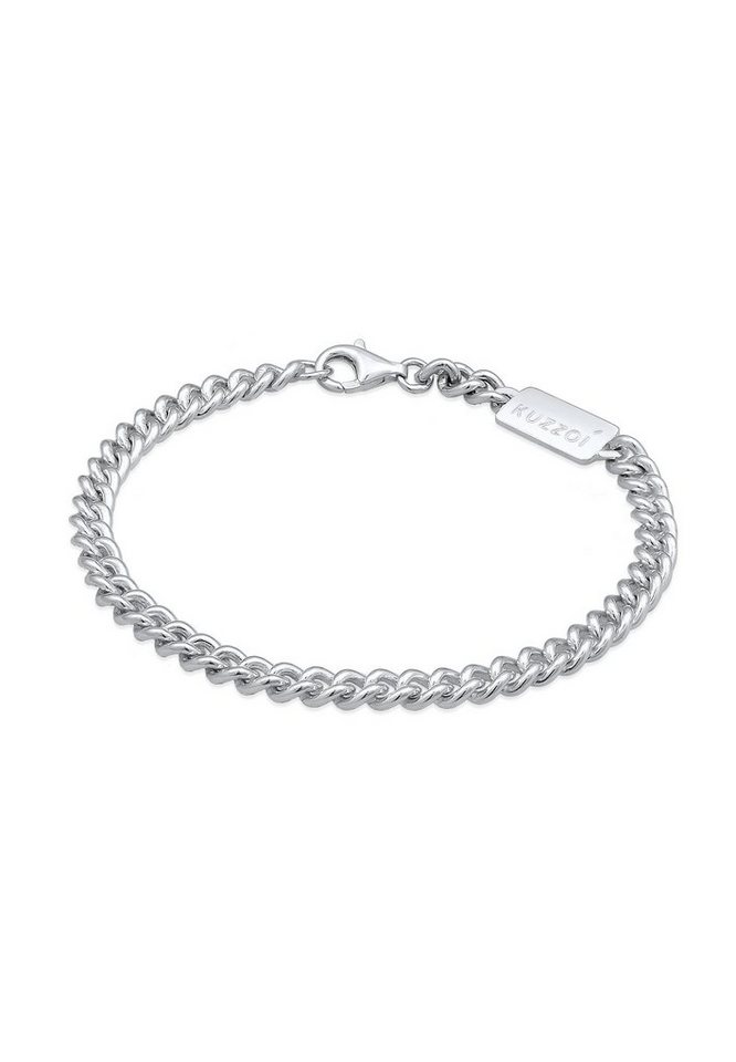 Kuzzoi Silberarmband Herren Rundpanzer Massiv 925 Silber von Kuzzoi