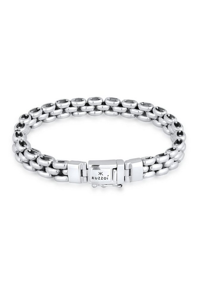 Kuzzoi Silberarmband Herren Trend Glieder Kette Oxidiert 925 Silber von Kuzzoi