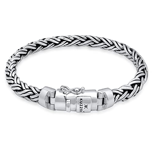 Kuzzoi Silberarmband Herrenarmband aus massivem 925er Sterling Silber, Breite 8,5 mm, Länge 21 cm, 335111-021 von Kuzzoi