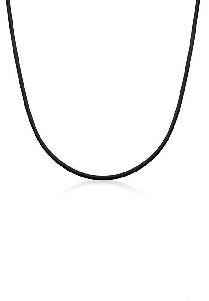 Kuzzoi Silberkette Herren Kautschuk 925 Silber von Kuzzoi