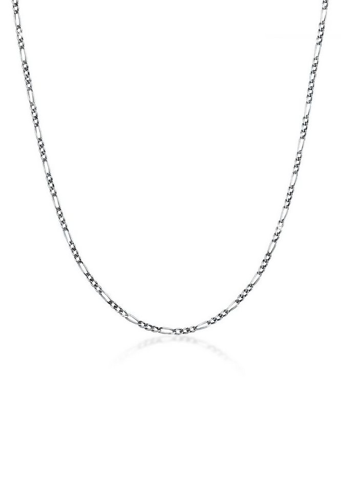 Kuzzoi Silberkette Herrn Figaro Oxidiert Massiv Mann 925 Silber, Figaro von Kuzzoi