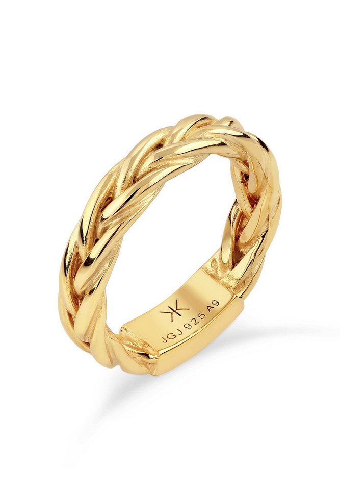 Kuzzoi Silberring Bandring Zopfkette Design 925 Sterling Silber von Kuzzoi