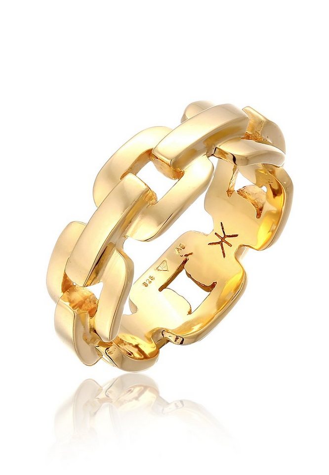 Kuzzoi Silberring Herren Anker Kettenring Trend 925 Silber von Kuzzoi