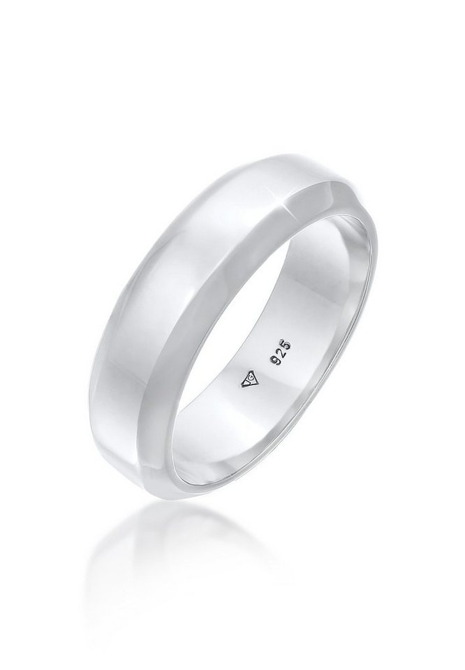 Kuzzoi Silberring Herren Bandring Basic 925 Silber von Kuzzoi