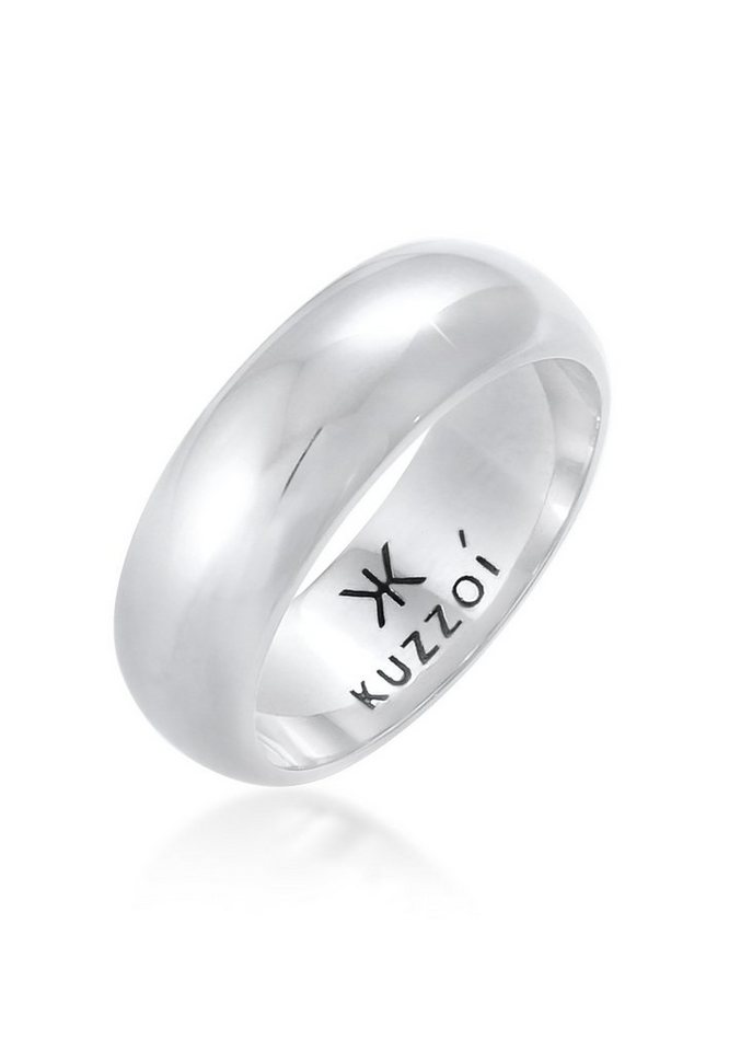 Kuzzoi Silberring Herren Bandring Basic Breit Klassik 925 Silber von Kuzzoi