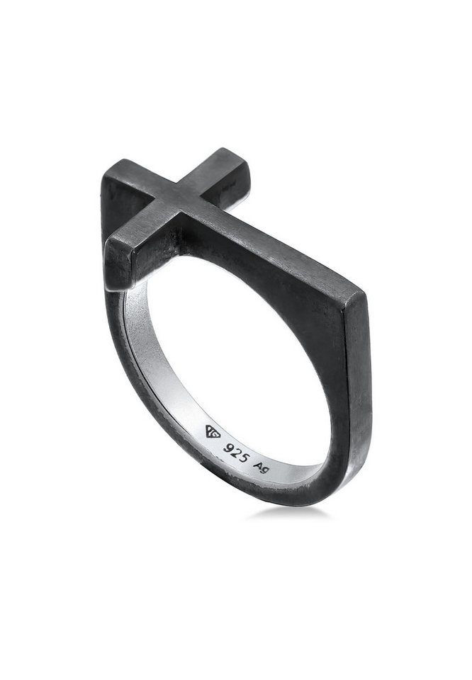 Kuzzoi Silberring Herren Kreuz Modern Schlicht 925 Silber, Kreuz von Kuzzoi