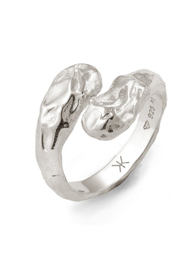 Kuzzoi Silberring Wickelring Strukturiert 925 Sterling Silber von Kuzzoi