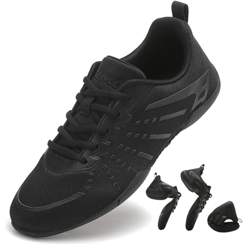 Kvwqoty Cheerleader Schuhe Kinder Cheerleading Gymnastik Training Sneaker Mädchen Damen Flexibel Cheer-Schuhe Tanzschuhe Leicht Jazz Yoga Walkingschuhe Jugend Kinder Schwarz 31 von Kvwqoty