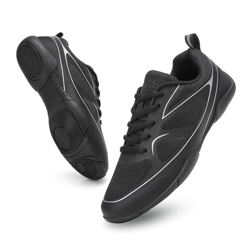 Kvwqoty Cheerleader Schuhe Kinder Cheerleading Schuhe Mädchen Cheer Tanz Gymnastik Turnschuhe Security Flexibel Trainingschuhe Tennis Sneaker Damen Schwarz 38 von Kvwqoty