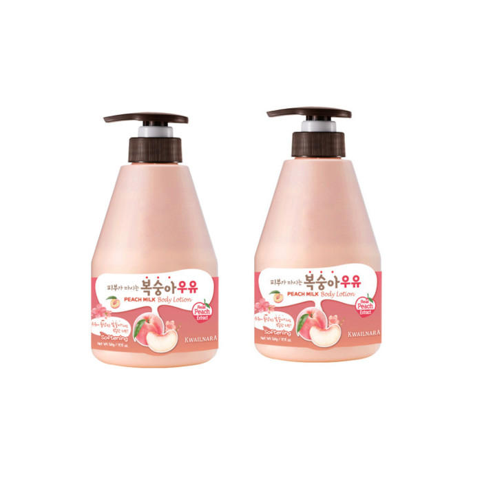 Kwailnara - Peach Milk Body Cleanser + Body Lotion Set von Kwailnara