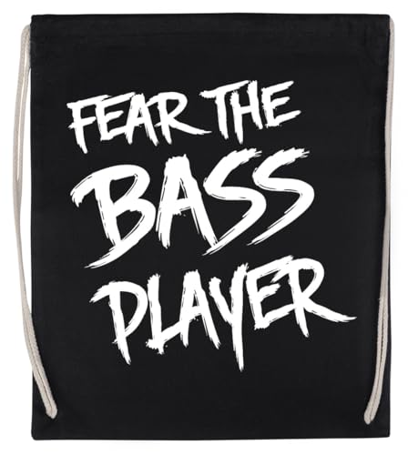 Fear The Bass Player Unisex-Sporttasche, Schwarz, Umweltfreundlicher Sack von Kwantees