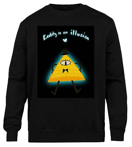 Kwantees Bill Cipher Gravity Falls Schwarzes Unisex-Sweatshirt, Umweltfreundlich, Mit Rundhalsausschnitt von Kwantees