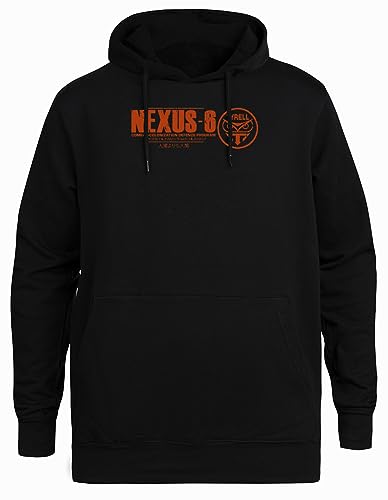 Kwantees Nexus 6 - Blade Runner - Roy Batty Unisex Schwarz Hoodie Umweltfreundliche Kapuzenjacke von Kwantees