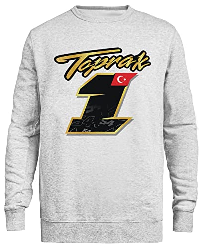 Kwantees Toprak Razgatlioglu Number 1 2022 Graues Unisex-Sweatshirt Mit Umweltfreundlichem Rundhalsausschnitt von Kwantees