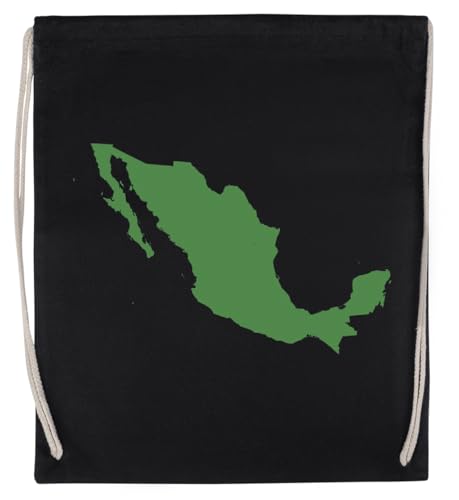 Mexiko Liebe In Grün Unisex-Sporttasche, Schwarz, Umweltfreundlicher Sack von Kwantees
