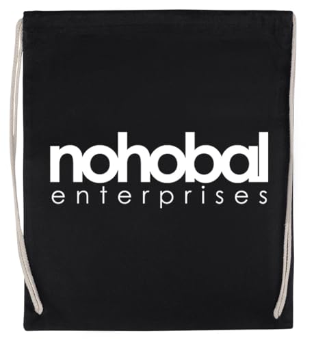 Nohobal Enterprises Unisex-Sporttasche, Schwarz, Umweltfreundlicher Sack von Kwantees