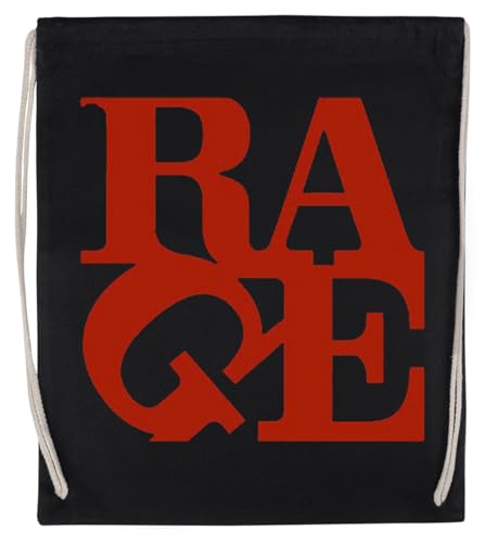 Rage Unisex-Sporttasche, Schwarz, Umweltfreundlicher Sack von Kwantees