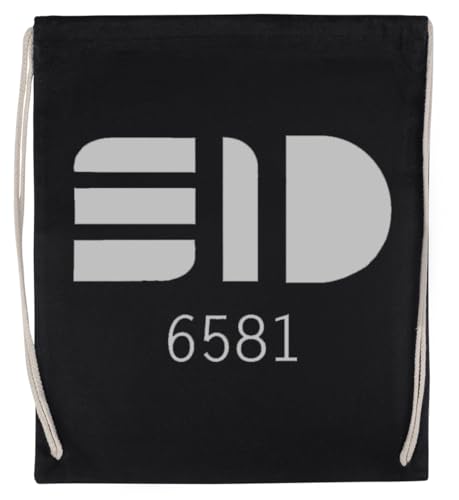 Sid 6581 Unisex-Sporttasche, Schwarz, Umweltfreundlicher Sack von Kwantees