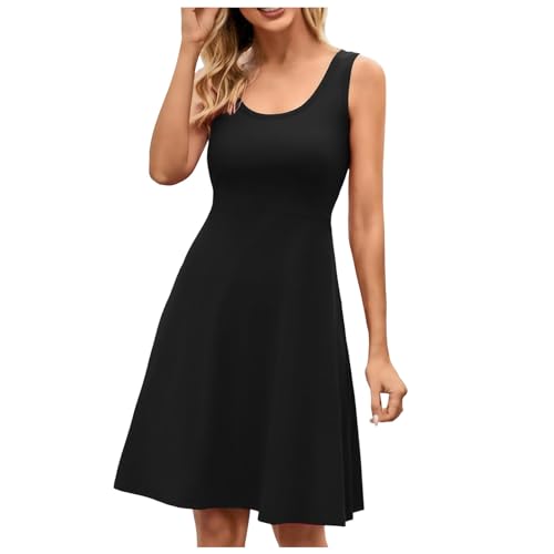 Italienische Kleider Sommer Sommerkleider FüR Mollige Damen Kleider Leinen 2 Teiler Sommer Damen Abend Kleid Kurzes Schwarzes Kleid Spaghettitraeger Spagettikleid Damen von Kwatieh
