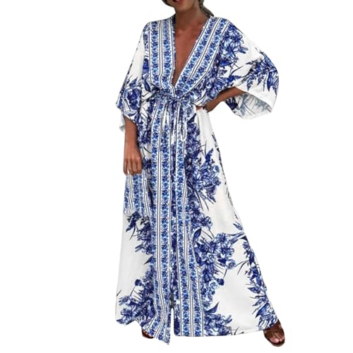 Kleid Damen Sommer Knitterfrei Strandkleider Rueckenfrei Tunika Damen Sommer Lang Arbeitskleidung Damen Party Kleider Damen Sommerkleid FüR Mollige Frauen Stulpen In Karneval von Kwatieh