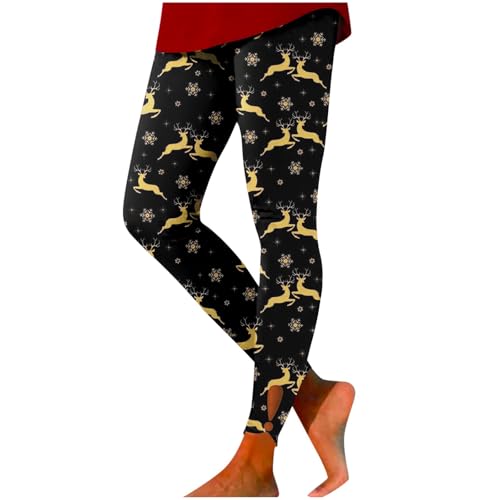 Kwatieh Top Geschenke FüR Frauen Weihnachtslegging Strumpfhosen GefüTtert Damen Thermo Leggings Grau Weihnachtsmann KostüM Herren Xxl Rot Weiß Gestreifte Hose Thermo Hosen Damen Leggings Girls von Kwatieh