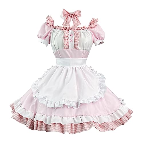 Kwatieh Trachtenmode Karneval Kostüm Damen - Trachtenrock Kleid Bierfest Kostüme Frauen Oktoberfest-Damenbekleidung Kostüm Frauen Sexy Karneval Halloween Kostüm Trachtenkleid Damen Sexy Mini von Kwatieh