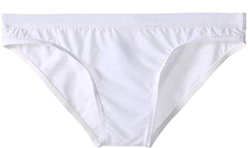 Kwelt Herren Slips Low Rise Ice Silk Durchsichtig Atmungsaktive Reizvoll Erotik Slips Bikini Briefs Shorts Unterhose Underpants,3XL von Kwelt