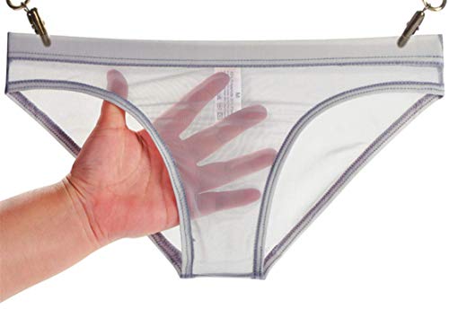 Kwelt Herren Erotik Briefs Shorts Low Rise Mesh Durchsichtig Atmungsaktive Unterhose von Kwelt