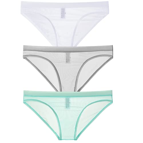 Kwelt Herren Erotik Briefs Shorts Low Rise Mesh Durchsichtig Atmungsaktive Unterhose von Kwelt