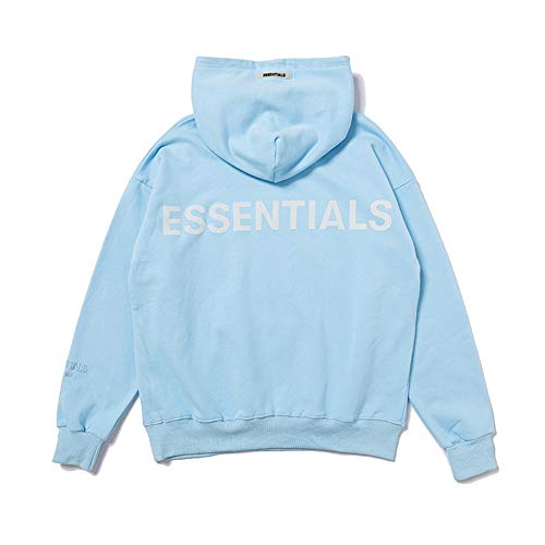 Kxin Fog Essentials 3M Reflektierender High Street Hoodie Pullover für Damen und Herren Gr. L, blau von Kxin