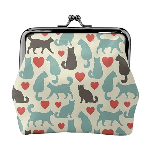 Happy Walking Kitty Printing Coin Purse Lightweight Minimalist Wallet For Music Festivals And Concerts, Schwarz, One Size, Art-Deco von Kycvds