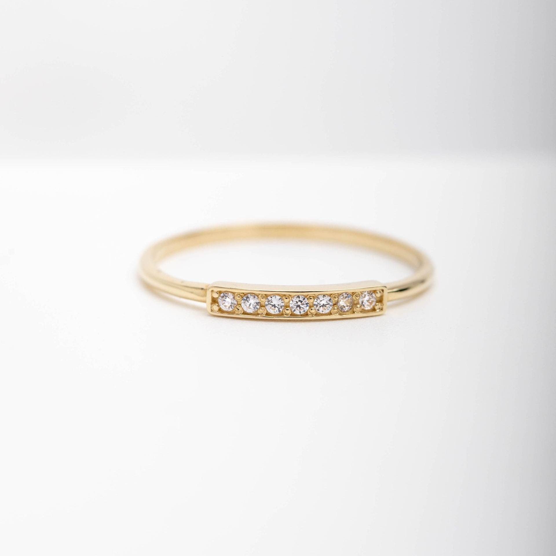 Pave Diamant Ring Gold 585Er Für Damen Stapelbar - Ehering Zierlich Von Kyklos Jewelry Gr00013 Pave Diamant Ring Gold 585Er Für Damen Stapelbar - Ehering Zierlich Von Kyklos Jewelry Gr00013 von KyklosJewelry