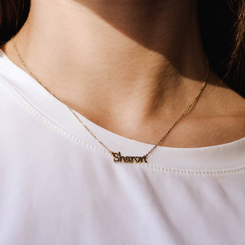 Personalisierte Namenskette - 14K Weißgold Neue Mom Name Benutzerdefinierte Halskette Geburtstagsgeschenk Für Mutter Gn00031 von KyklosJewelry