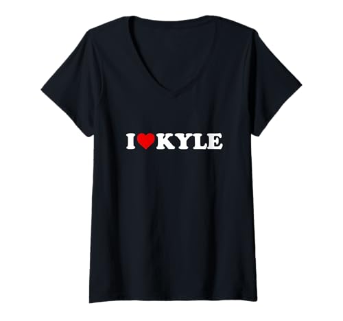 Damen I Love Kyle - Herz T-Shirt mit V-Ausschnitt Damen I Love Kyle - Herz T-Shirt mit V-Ausschnitt von Kyle Gifts