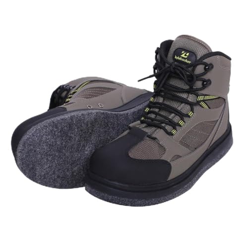 Kylebooker Men's Fishing Hunting Wading Boots Lightweight Anti-Slip Waders Shoes Green (Felt Sole,EU 42) von Kylebooker