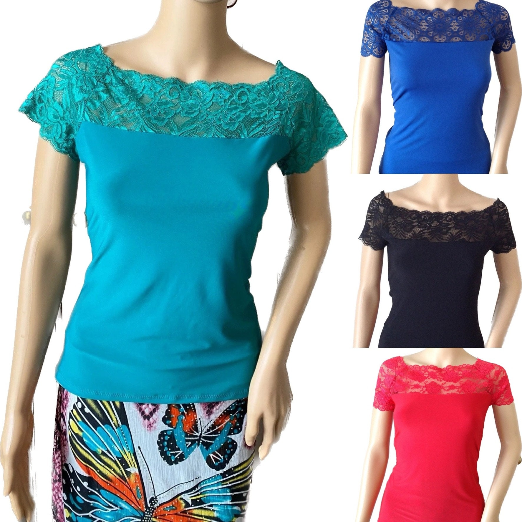 Tango Spitzen Top in Mehreren Größen Und 4 Farben Tango Spitzen Top in Mehreren Größen Und 4 Farben von KymmeKreations