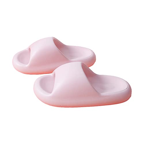 KyneLit Marshmallow Komfort Slides - Weiche, rutschfeste Duschschuhe für Damen und Herren, EVA Offene Zehenpartie, weiche Kissenschieber, Badezimmer, Pool, Dusche, rutschfest, Rosa, 36/37 EU von KyneLit