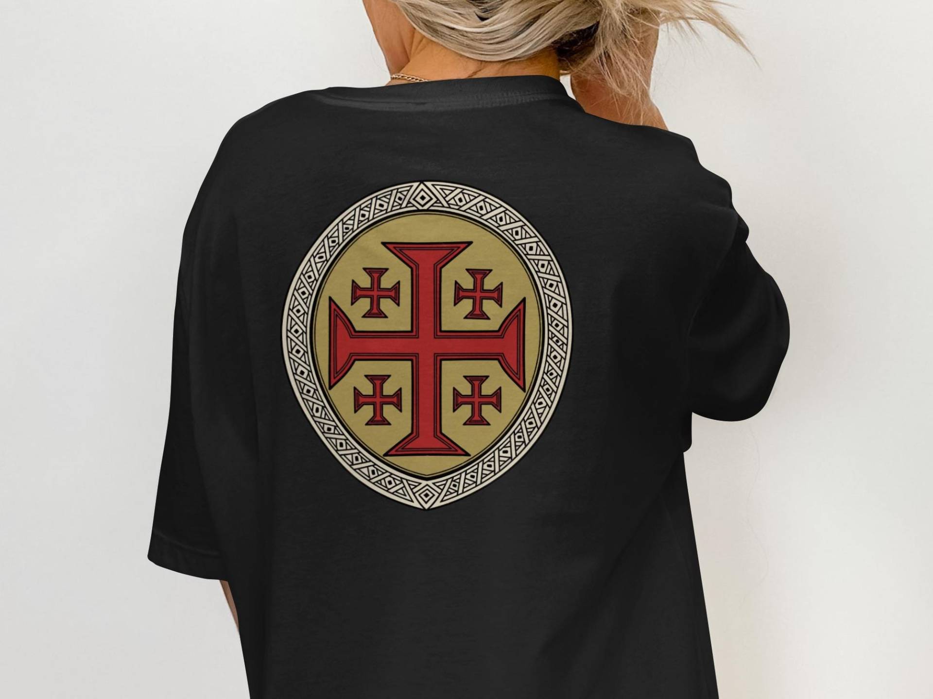 Militum Xpisti T-Shirts, Knights Templar Shirts, Jerusalem Cross, Crusader Shirt, Christian Apparel, Religious Gift For Christians von KynonCrafts