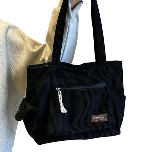 Kyntex Umhängetasche damen Cord -multi -taschen -handtasche Mit Fester Farbstasche Farbe-schwarz von Kyntex