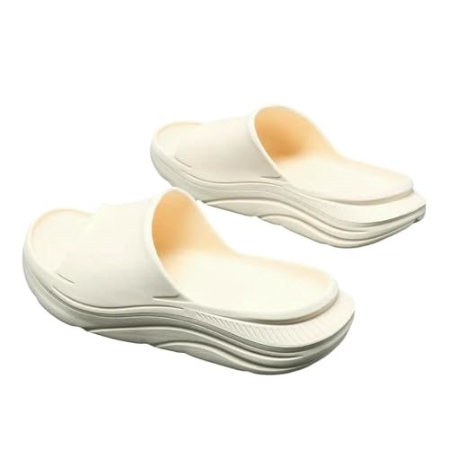 Kyntex Wolkenpantoffeln Männer Dicker Boden Eva Anti-rutsch-verschleiß-resistenter Hausschuhe Atmungsaktive Strandsandalen-beige-42-43 von Kyntex