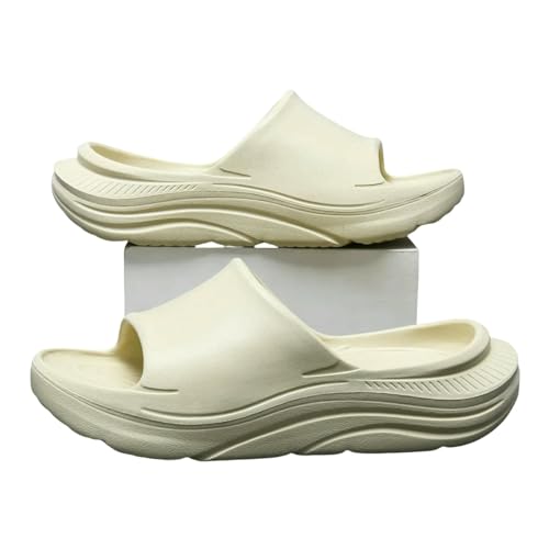 Kyntex Wolkenpantoffeln Männer Dicker Boden Eva Anti-rutsch-verschleiß-resistenter Hausschuhe Atmungsaktive Strandsandalen-khaki-40-41 von Kyntex