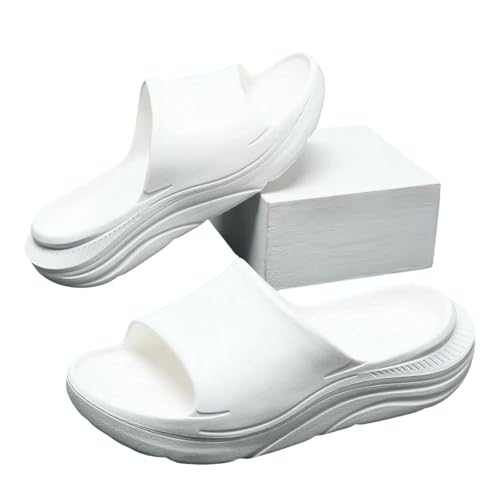 Kyntex Wolkenpantoffeln Männer Dicker Boden Eva Anti-rutsch-verschleiß-resistenter Hausschuhe Atmungsaktive Strandsandalen-weiss-40-41 von Kyntex