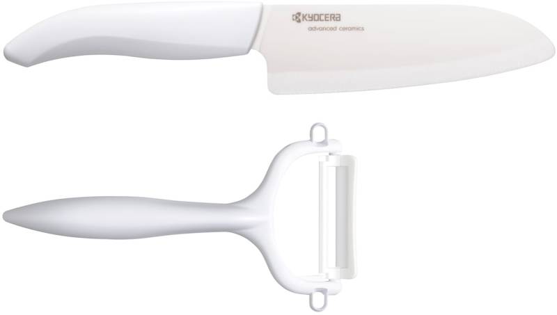 KYOCERA Messer-Set, (Set, 2 tlg., 1 x Sparschäler-1 x Santokumesser) von Kyocera