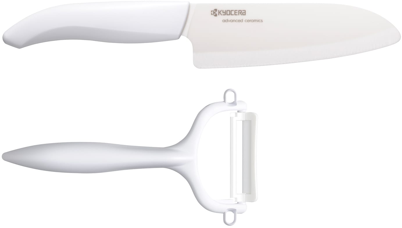 KYOCERA Messer-Set extrem scharfe Hochleistungskeramik-Klinge von Kyocera