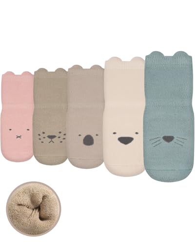 Kyopp 5 Paar Warme Socken Baby Winter Stoppersocken Kindersocken Dicke Socks von Kyopp