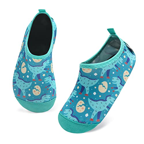 Kyopp Badeschuhe Kinder Wasserschuhe Mädchen Jungen Aqua Barfuss Non-Slip für Meer Schwimm Surf Strand Baby(Aktualisierte-Baby-Dinosaurier 22/23 EU) von Kyopp