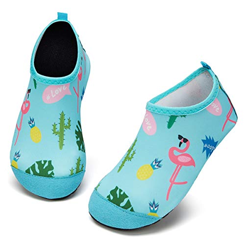 Kyopp Badeschuhe Kinder Wasserschuhe Mädchen Jungen Aqua Barfuss Non-Slip für Meer Schwimm Surf Strand Baby(Aktualisierte-Blaue Frucht 22/23 EU) von Kyopp